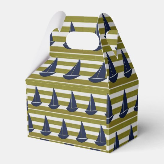 Gable Favor Box Sailboot Bedankdoosjes (Voorkant Zijde)