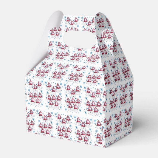 Gable Favor Box Snowman Bedankdoosjes (Voorkant Zijde)
