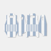 Gable Favor Box Streep Blauw en Wit Bedankdoosjes (Uitgevouwen)