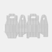 Gable Favor Box Streep Grijs en Wit Bedankdoosjes (Uitgevouwen)