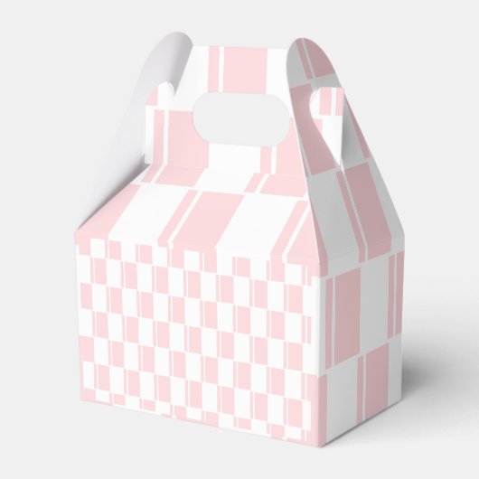 Gable Favor Box Streep Roze en Wit Bedankdoosjes (Achterkant)