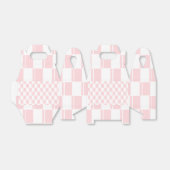 Gable Favor Box Streep Roze en Wit Bedankdoosjes (Uitgevouwen)