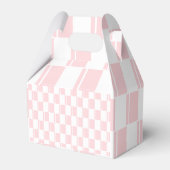 Gable Favor Box Streep Roze en Wit Bedankdoosjes (Voorkant Zijde)