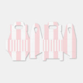 Gable Favor Box Streep Roze en Wit Bedankdoosjes (Uitgevouwen)