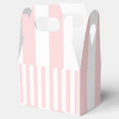 Gable Favor Box Streep Roze en Wit Bedankdoosjes (Geopend)
