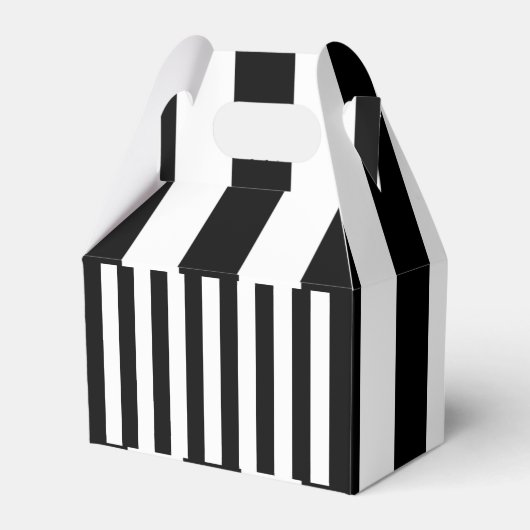 Gable Favor Box Streep Zwart-wit Bedankdoosjes (Achterkant)