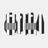 Gable Favor Box Streep Zwart-wit Bedankdoosjes (Uitgevouwen)