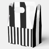 Gable Favor Box Streep Zwart-wit Bedankdoosjes (Geopend)