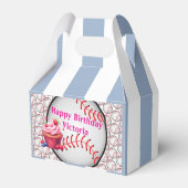 Gable Favor Box Stripe Blue and White Baseball Bedankdoosjes (Achterkant)