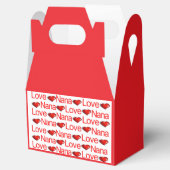Gable Favor Box Valentijnsdag Liefde NanaRode Hart Bedankdoosjes (Geopend)