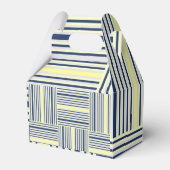 Gable Favoriet Box Stripe Blauw en Wit Geel Bedankdoosjes (Voorkant Zijde)