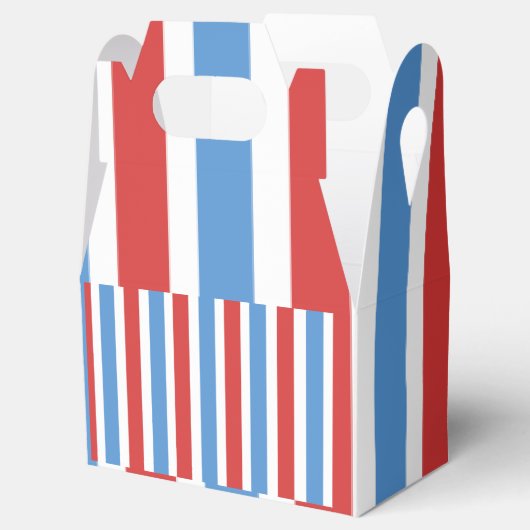 Gable Favoriet Box Stripe Rood Blauw En Wit Bedankdoosjes (Geopend)