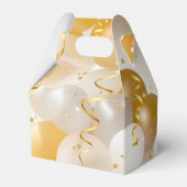 Gable Party (gouden en witte ballonnen) Bedankdoosjes (Achterkant)