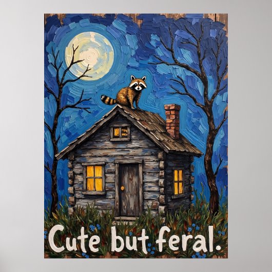 Gabled Guardian: Wasbeer op het dak Poster (Voorkant)