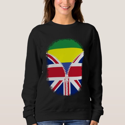Gabon Britse vlag - Gabonees Groot-Brittannië Brit Trui (Voorkant)