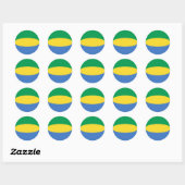 Gabon Fisheye Vlag Sticker (Vel)