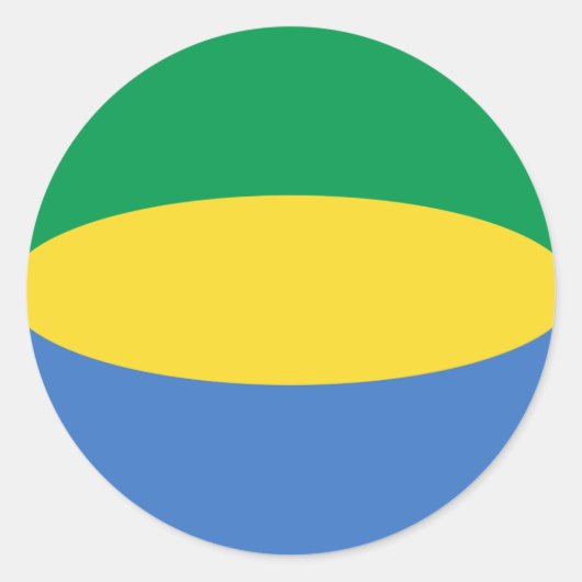 Gabon Fisheye Vlag Sticker (Voorkant)