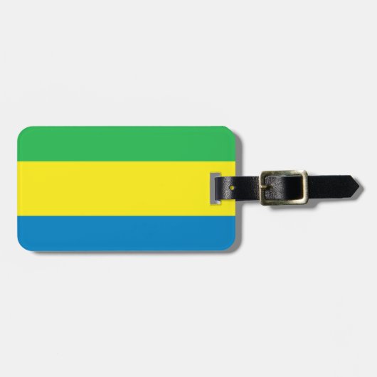 Gabon Flag Bagagelabel (Voorkant horizontaal)