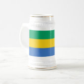 Gabon Flag Bierpul (Voorkant links)