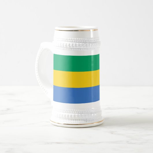 Gabon Flag Bierpul (Voorkant links)