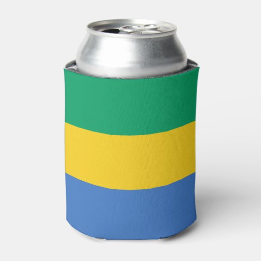 Gabon Flag Blikjeskoeler (Blikje Voorkant)