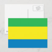 Gabon Flag Briefkaart (Voorkant / Achterkant)