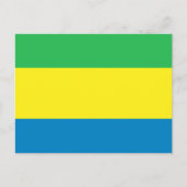 Gabon Flag Briefkaart (Voorkant)