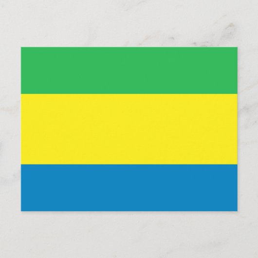 Gabon Flag Briefkaart (Voorkant)