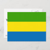 Gabon Flag Briefkaart (Voorkant / Achterkant)