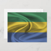 Gabon Flag Briefkaart (Voorkant / Achterkant)