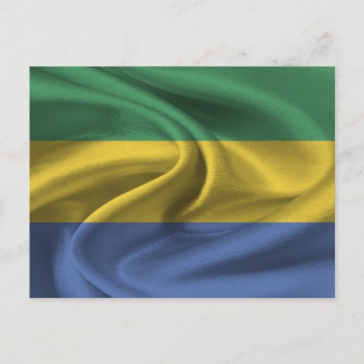 Gabon Flag Briefkaart (Voorkant)
