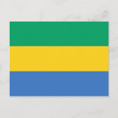 Gabon Flag Briefkaart (Voorkant)
