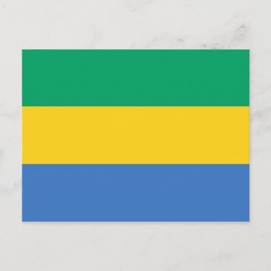 Gabon Flag Briefkaart (Voorkant)