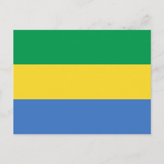Gabon Flag Briefkaart (Voorkant)