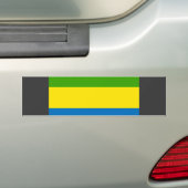 Gabon Flag Bumpersticker (Op auto)