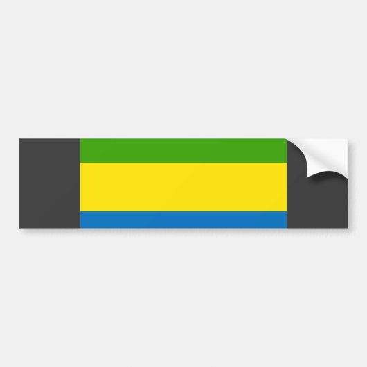 Gabon Flag Bumpersticker (Voorkant)