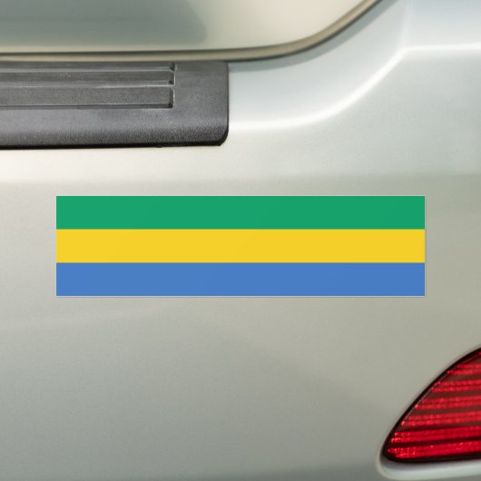 Gabon Flag Bumpersticker (Op auto)