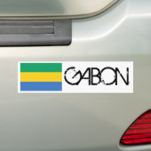 Gabon Flag Bumpersticker (Op auto)