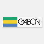Gabon Flag Bumpersticker (Voorkant)