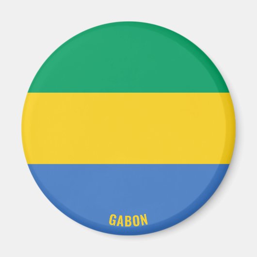 Gabon Flag Charming Patriotic Magneet (Voorkant)