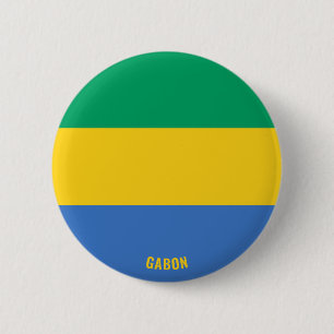Gabon Flag Charming Patriotic Ronde Button 5,7 Cm