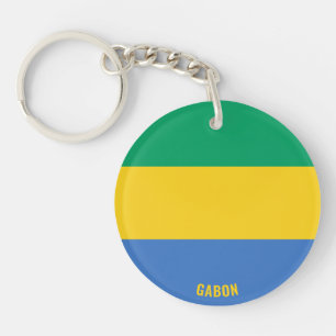 Gabon Flag Charming Patriotic Sleutelhanger