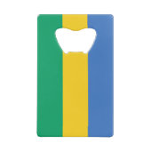 Gabon Flag Creditkaart Flessenopener (Achterkant)