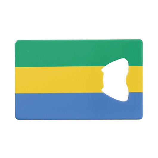 Gabon Flag Creditkaart Flessenopener (Voorkant (Horizontaal))