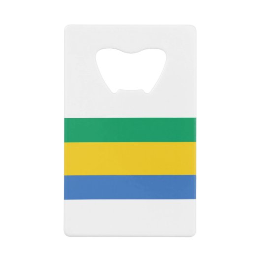 Gabon Flag Creditkaart Flessenopener (Voorkant)