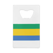 Gabon Flag Creditkaart Flessenopener (Achterkant)