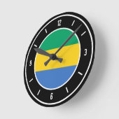 Gabon Flag Elegant Ronde Klok (Hoek)