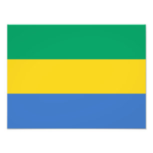 Gabon Flag Foto Afdruk