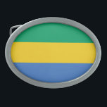 Gabon Flag Gesp<br><div class="desc">Patriottische vlag van Gabon.</div>