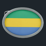 Gabon Flag Gesp<br><div class="desc">Patriottische vlag van Gabon.</div>